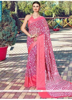 Glossy Print Work Printed Saree