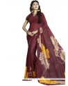 Glamorous Faux Georgette Print Work Printed Saree