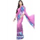 Multi Colour Print Work Faux Georgette Printed Saree