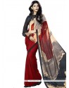 Invigorating Print Work Faux Georgette Printed Saree