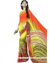 Blooming Multi Colour Faux Georgette Printed Saree