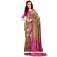 Customary Faux Crepe Print Work Printed Saree