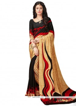 Perfervid Multi Colour Print Work Printed Saree