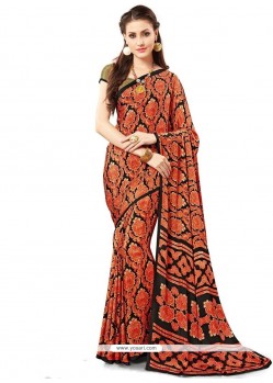 Monumental Multi Colour Printed Saree