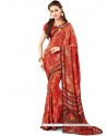 Angelic Faux Crepe Print Work Printed Saree