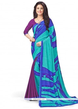 Bedazzling Multi Colour Printed Saree