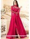 Impressive Lace Work Designer Floor Length Suit