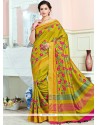 Remarkable Art Silk Mustard Traditional Designer Saree