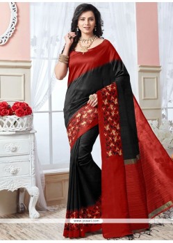 Aspiring Art Silk Black Weaving Work Designer Traditional Saree