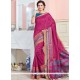 Grandiose Hot Pink Weaving Work Art Silk Traditional Designer Saree