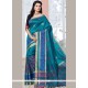 Monumental Blue Art Silk Traditional Saree