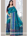 Monumental Blue Art Silk Traditional Saree