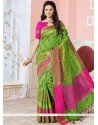 Mesmerizing Green Traditional Designer Saree