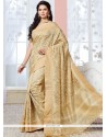 Irresistible Weaving Work Beige Art Silk Designer Traditional Saree