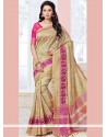 Remarkable Art Silk Beige Traditional Designer Saree