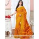 Chic Art Silk Mustard Weaving Work Traditional Designer Saree