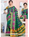 Flawless Art Silk Green Traditional Saree