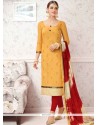 Ravishing Chanderi Churidar Suit