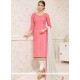 Nice Chanderi Pink Churidar Suit