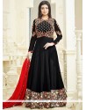 Ayesha Takia Black Resham Work Floor Length Anarkali Suit