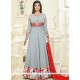 Ayesha Takia Embroidered Work Grey Floor Length Anarkali Suit