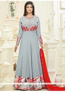 Ayesha Takia Embroidered Work Grey Floor Length Anarkali Suit