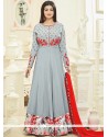 Ayesha Takia Embroidered Work Grey Floor Length Anarkali Suit