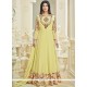 Ayesha Takia Brasso Georgette Resham Work Yellow Floor Length Anarkali Suit