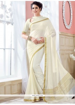 White Woven Work Crepe Silk Traditional Saree