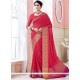 Spellbinding Crepe Silk Rose Pink Traditional Designer Saree