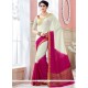 Orphic Magenta And White Traditional Saree