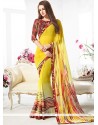 Whimsical Print Work Multi Colour Weight Less Printed Saree