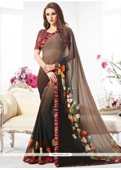 Best Multi Colour Print Work Weight Less Printed Saree