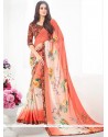 Girlish Weight Less Print Work Printed Saree