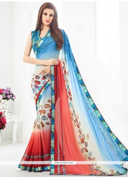 Snazzy Multi Colour Printed Saree