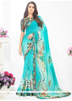 Charismatic Weight Less Print Work Printed Saree