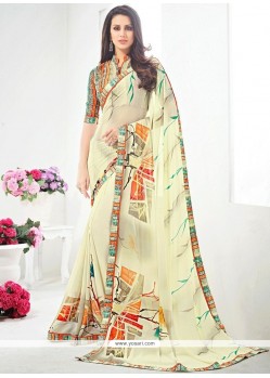 Ravishing Print Work Multi Colour Printed Saree