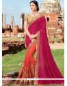 Modish Patch Border Work Designer Half N Half Saree