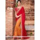 Bedazzling Crepe Silk Half N Half Trendy Saree