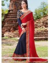 Miraculous Embroidered Work Half N Half Trendy Saree