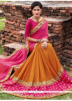 Superlative Half N Half Trendy Saree For Wedding