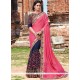 Opulent Embroidered Work Half N Half Designer Saree