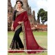 Aspiring Black And Maroon Half N Half Saree