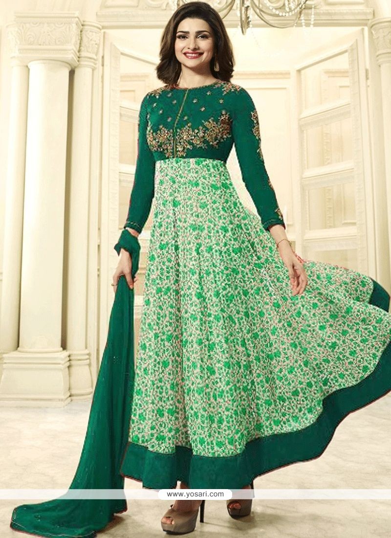 Buy Prachi Desai Green Anarkali Suit | Anarkali Suits