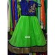 Green And Blue Handwork Baby Anarkali For Birthday