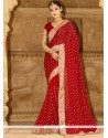 Cherubic Red Classic Designer Saree