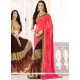 Bedazzling Embroidered Work Faux Georgette Designer Half N Half Saree