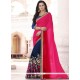 Ethnic Embroidered Work Faux Georgette Half N Half Designer Saree