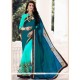 Vivacious Lace Work Half N Half Trendy Saree