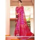 Voguish Hot Pink Printed Saree